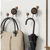 Household Double Ball Suction Cup Hook, No Punching Hole, Wall Mounted Coat Hook At The Back Entrance, Key Hook, Bathroom Hook