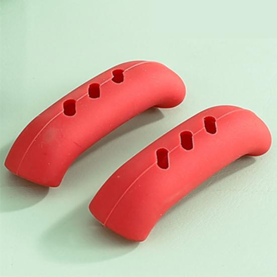 2Pcs Pan Handle Covers Professional Heat Insulation Silicone Hollow Out Heat-insulated Hot Handle Holders for Hiking