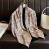 90*90Cm Hair Scarf Women Shawls Fashion Beach Silk Scarves  Luxury Kerchief Popular Print Square Bandannas Foulard Headscarf