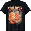 Scoliosis Shrimp T Shirt Vintage Soft Designer Clothes Top For Everyday Wear Fashion Stretched Graphic Streetwear