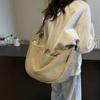 Borsa a tracolla leggera in tinta unita, multiuso, da ascella, casual, semplice, retrò, da pendolare
