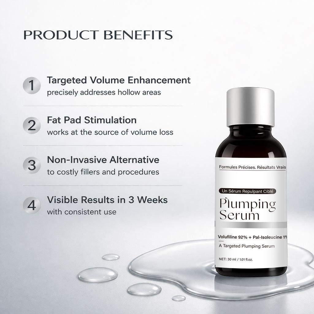 1-5x Sérum Volufiline, Sérum Volufiline para Olheiras, Ampola para Melhorar a Elasticidade da Pele Rosto Corpo Linhas Finas Textura Hidratante