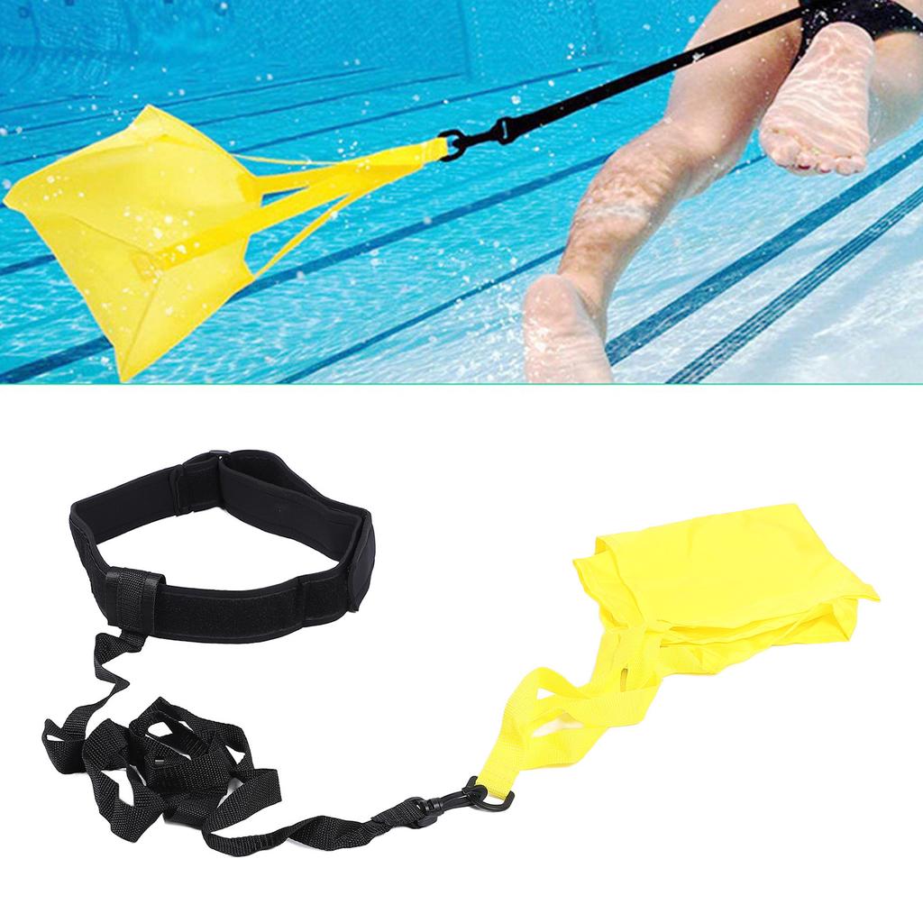 Schwimm-Fallschirm Widerstandsband Set Nylon PP Anti-Lösungs-Schnalle Schwimm-Fallschirm Widerstandstraining Set für Hilfsgeräte 40cm