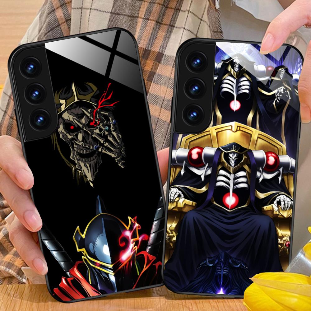 Overlord Ainz ooal Gown Phone Case for Samsung Galaxy S25 S24 S23 S22 S21 S20 Note20 Plus FE Ultra Glass Colorful Cover Cover
