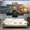 5 stücke Welt Der Tanks Spiel Cuadros Poster Wand Kunst Dekor Modulare Bilder Gamer Leinwand Gemälde Für Teen Wohnzimmer dekoration