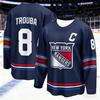 Men's New Ice Hockey Training Suit - Raptor 3D Print - Fast-Drying, Moisture-Wicking, Navy Blue Color - Long-Sleeved Top Kids