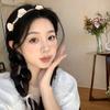 Crystal Flower Ribbon Wavy Headband Female Sweet Small Fresh Headband Fashionable Versatile High Skull Top Hair Accessories