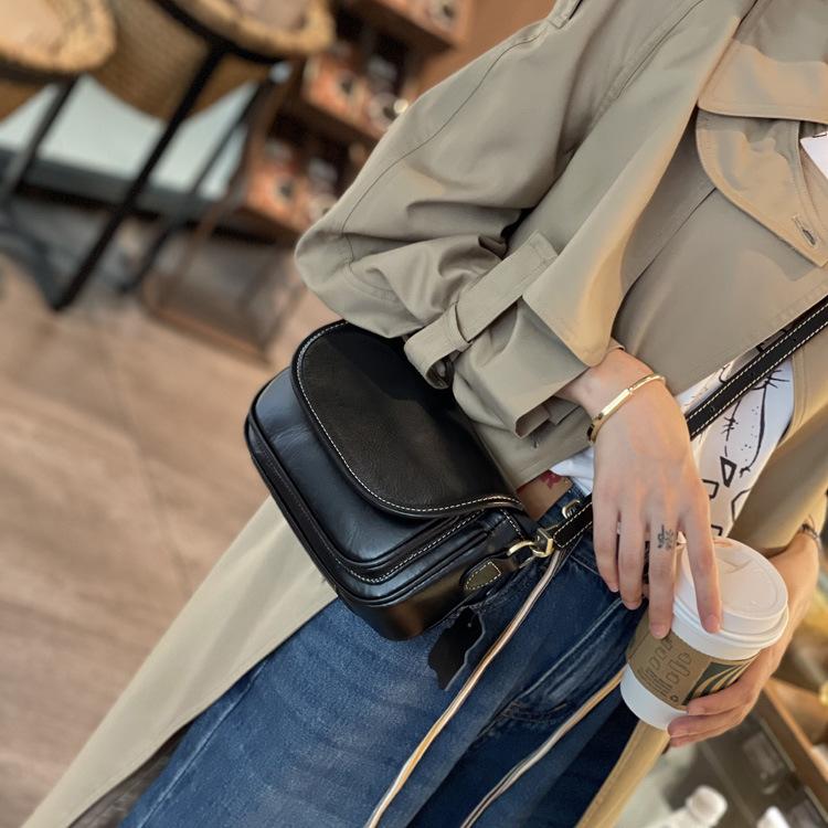 Echt Lederen Dames Tas Retro en Niche Enkelbandige Tas Crossbody Tas Modieuze en Veelzijdige Dames Tas