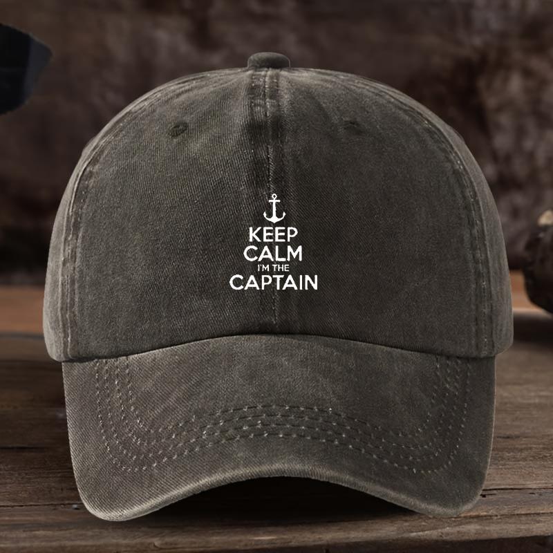 Fun 'Keep I'M The Captain' Printed Baseball Cap Adjustable Breathable Hat