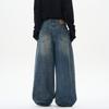 Lente en Zomer Amerikaanse Retro Jeans Heren Rechte Losse Scimitar Broeken