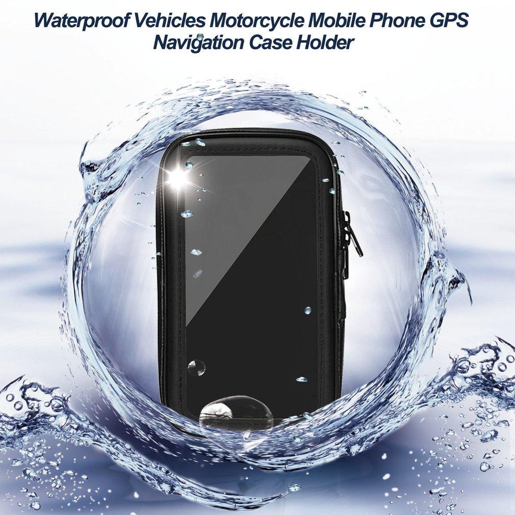 Auto Motor Houder GPS Navigatie Stand Moto Waterdichte Hoes Met 360 Graden Telefoon Tas