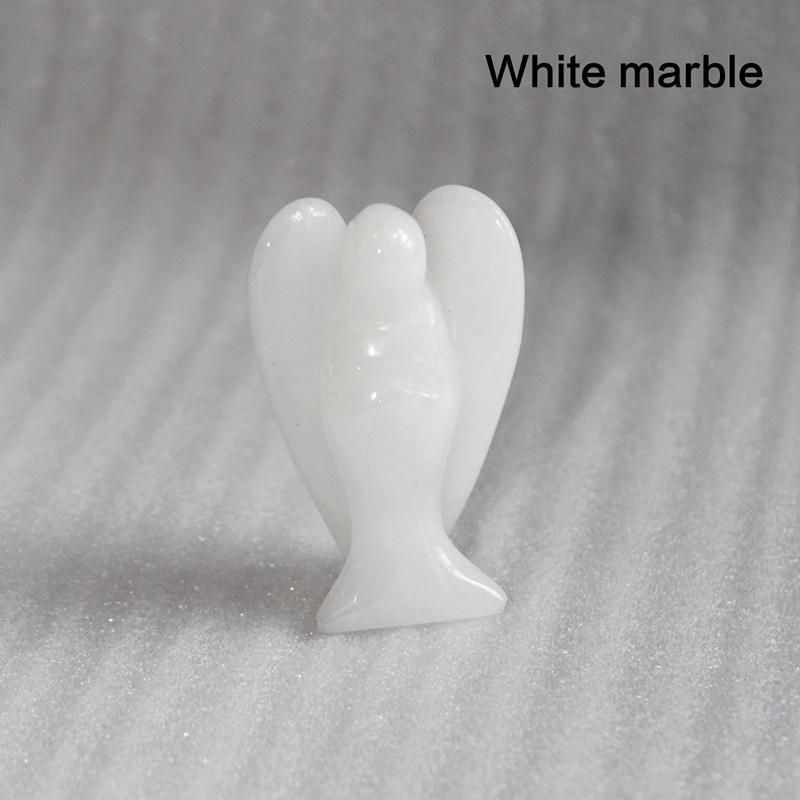 Exquisite Natural Gemstone Healing Crystal Carved Pocket Guardian Angel For Home Decor Gift