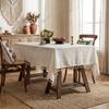 Amerikanische Vintage-Blumen-Tischdecke - Rechteckige staubdichte dekorative Tischabdeckung für Esstisch, Kaffeetisch, Schrank, Heimdekoration im Landhausstil