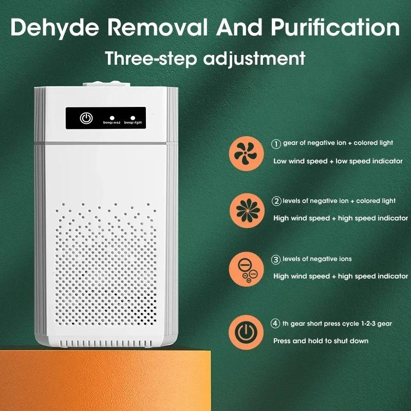 Xiaomi Mute Negative Ion Air Purifier Negative Ion Purification Machine Air Cleaner Odor Remover Portable Air Purifier With HEPA Filter