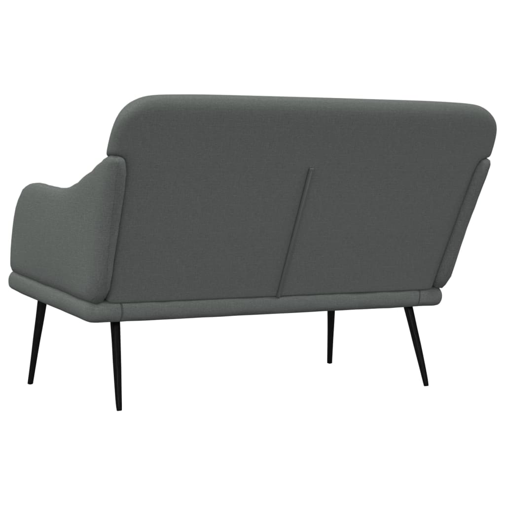 Dark Grey Bench 110 X 76 X 80 Cm Fabric