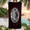 Serviette de plage AC Milan Microfibre douce Serviette d'été Séchage rapide Absorbante pour Plage Piscine Voyage