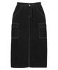 Field Walker One Wshd Cargo Long Skirt [Black]