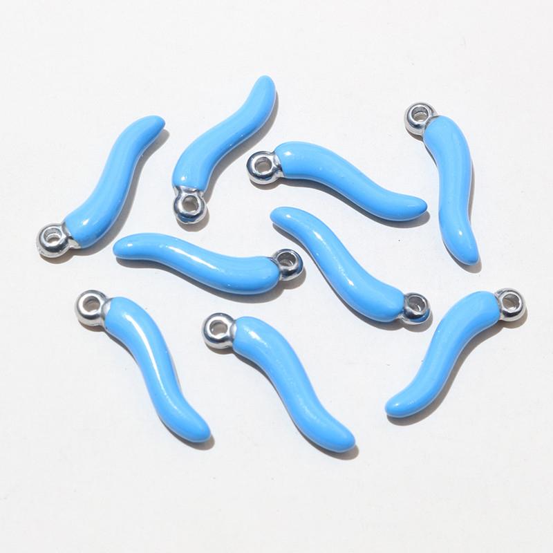 10pcs Stainless Steel Chili Pepper Pendant Charms Enamel Plant DIY Jewelry Making Accessories for Earrings Necklace Bracelet