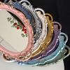 European Vintage Multi-Color Plastic Mirror Tray - Palace-Style Distressed French Carved Jewelry & Fruit Display Prop