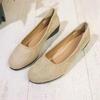 Fashion Classic Black Women Wedge Single Shoes Lightweight Slip On Office Work Shoes Woman Comfortable Soft Sole Casual Footwear Female