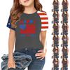 Tops For Youth Kids Boy And Girls 2-10 Years Round Neck Short Sleeve Trendy Tops