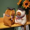 23cm Cute Doctor's Capybara Doll Plush Toy Cloth Doll Capibara Anime Fluffy Toy Soft Capybara Plush Doll Graduation Gift