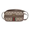 Ophidia Metal Double G Oval Enamel Detail Logo Stripe Webbing Canvas And Leather Trim Mini Shoulder Bag Women Shoulder Bag 546597-96IWS-8745