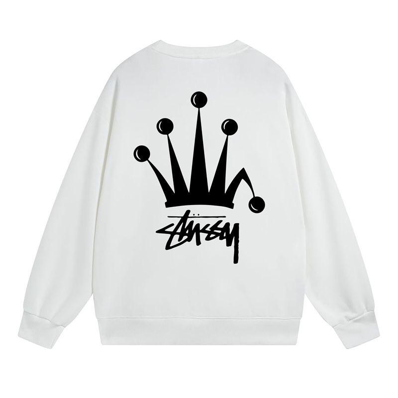Unisex Stusy Printed Pure Cotton Round Neck Sweatshirt - Trendy, Loose, Casual Style