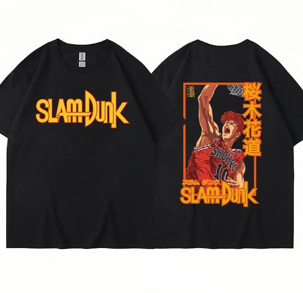 Nieuw T-shirt Slam Dunk T-shirt Anime Ryota Miyagi T-shirts Unisex Dames Basketbalteam Korte Mouw Oversized Koreaanse Streetwear