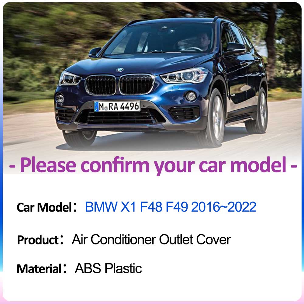 Grille de ventilation pour BMW X1 F48 F49 sDrive18i 2016-2024, couvercle de ventilation pour sièges arrière, accessoires d'échappement