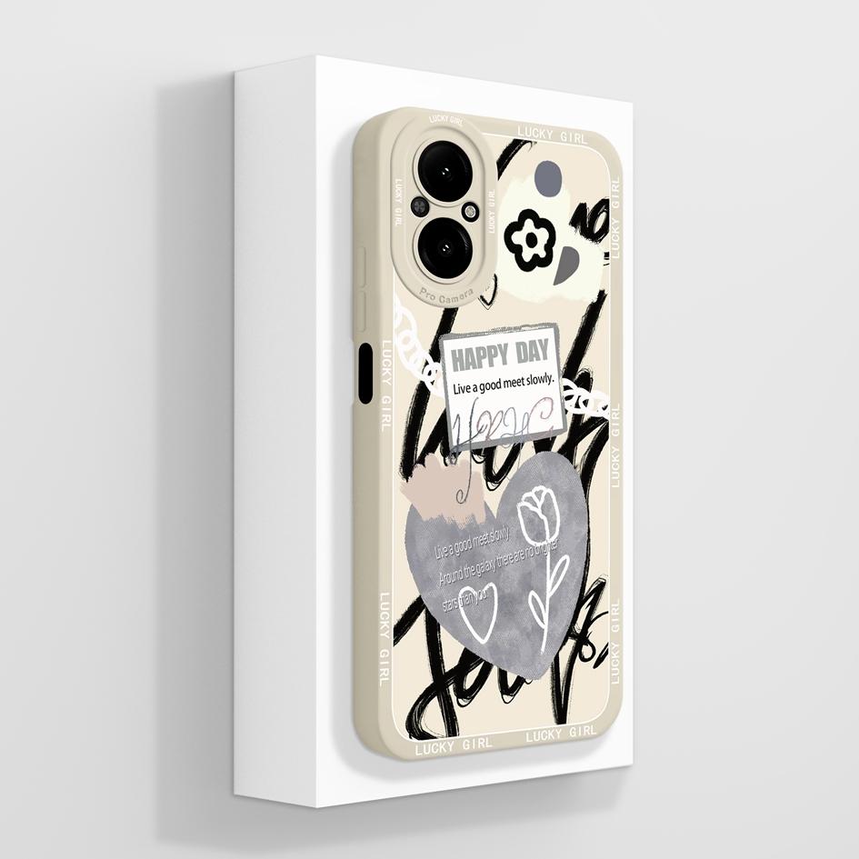 Hülle für Oppo Realme C67 C65 C63 C61 C25 C25S C25Y C30 C30S C31 C33 C35 C55 C51 C53 Faule Katze Weiche Flüssigsilikon Schutzhülle für Oppo Capa