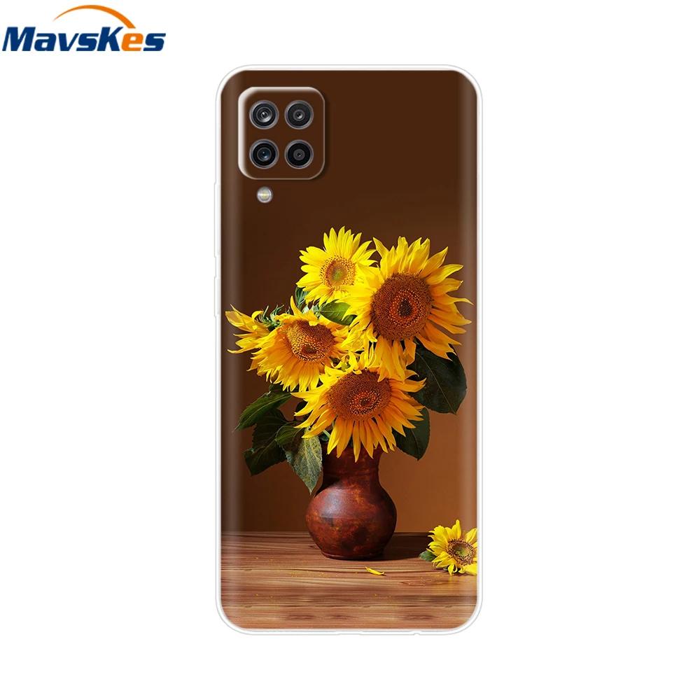 Phone Case For Samsung Galaxy A12 Case SamsungA12 Silicone Clear TPU Painted Soft Cover For Samsung A12 A 12 Bumper Fundas Etui