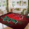 England Rugby Design Crystal Velvet Rug Soft Decorative Mat for Bedroom Entrance