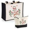 Jute Tote Bag Duo Gift Set - PLANETEE - Life Is More Beautiful Aunt - Jute & Cotton - 33x42 Cm - Personalized Message