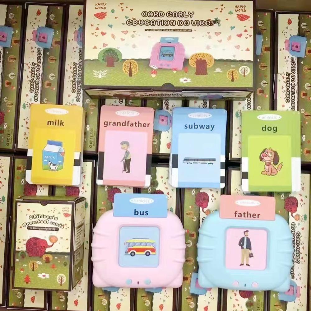 Vroege educatie Flashcard Leerspeelgoed Sprekende Flashcards voor kinderen Kleuterschool Engels Elektronische audioboekmachine Cadeau