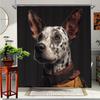 1Pc Creative Dalmatian Dog Portrait Shower Curtain 70.8X70.8 Inches - Polyester Fabric Bathroom Decor With Hooks,