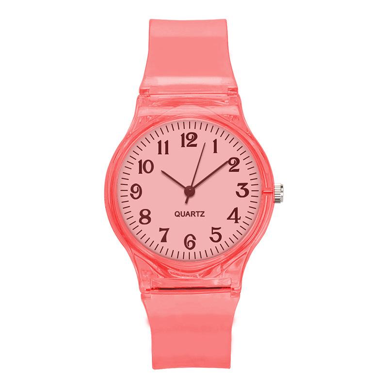 Ladies' Watch Simple European and American Student Watch Transparent Silicone Digital Women's Fashion Quartz Watches