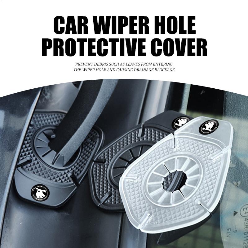 Car Windshield Wiper Hole Wiper Hole Dustproof Protector Cover For Skoda Octavia A5 A4 Mk1 2 Fabia Superb Rapid Mk3 Yeti 2006 VE6