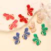 Exaggerated Gradient Color Dripping Irregular Flower Earrings For Women, Unique Flower Petal Earrings
