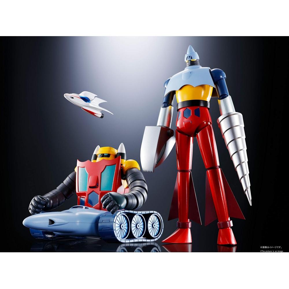 Soul of Chogokin Getter Robo GX-91 Getter 2 & 3 D.C. (Getter 2: Approx. 175mm Getter 3: Approx. 90mm) ABS & Die-cast & PVC Painted Movable Figure