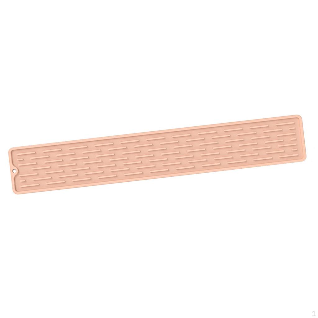 Dish and Utensil Draining Board, Dry Fast Sink Drying Mat, Silicone Heat Resistant Waterproof Drain
