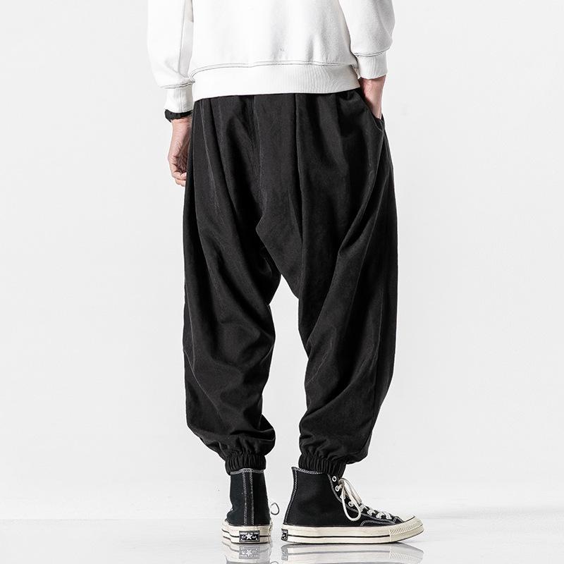Herren Japanische Retro Gerade Weite Bein Jogginghose Sommer Lose Pumphose Fuß Freizeithose