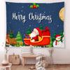 Sneeuw Kerstboom Open haard Kerstman Print Tapijt Muur Opknoping Achtergrond Doek Decor Kerst Thuis Kamer Wanddecoratie