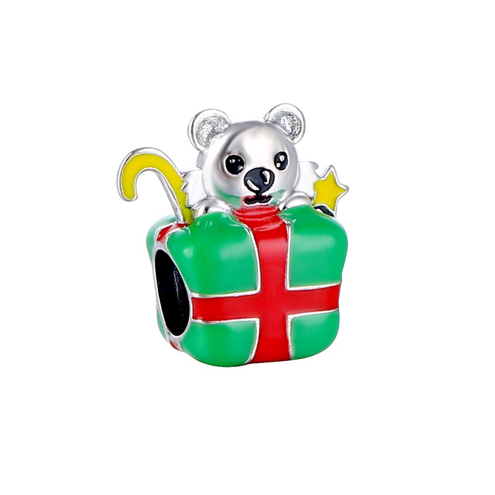Happy Holidays Copper Christmas Tree Socks Snowman Bell Pendant Beads Fit Diy Bracelet Necklace Party Souvenirs