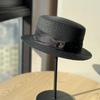 French Flat Straw Hat Woman Summer Beach Photo Vacation Sunshade Sunscreen Top Hat