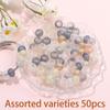 30/50/100pcs 14mm Large Hole Glass European Bead Transparent Gasket Loose Spacing Bead DIY Jewelry Making Crafts DIY