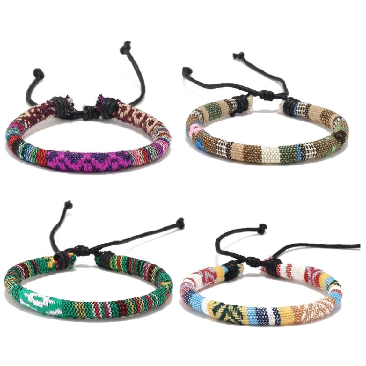 Unieke Patroon Geweven Polsband Trendy Meerkleurige Armband Kleurrijke Handgemaakte Sieraden voor Muziekfestivals en Vakanties