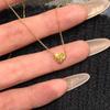 Gold Color Heart Pendant Necklace For Women Simple Clavicle Chain Choker Jewelry Gifts Wholesale