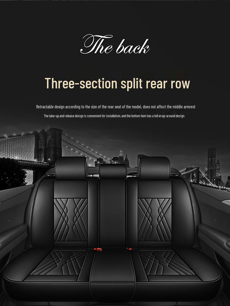 Universal 25-Year Car Seat Cushion - All-Season, Full Leather Cover, Hot-Selling
