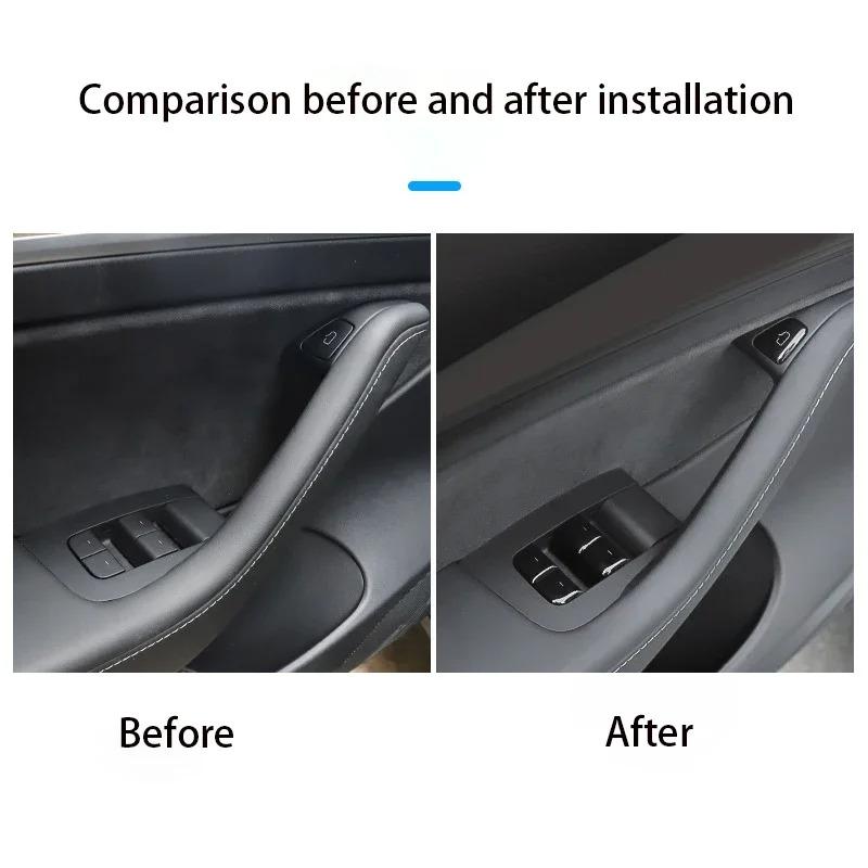 Voor Tesla Model 3 Model Y 2017-2023 11 stuks Auto Raamschakelaar Knop Decoratie Sticker Deurknop Sticker Interieur Accessoires